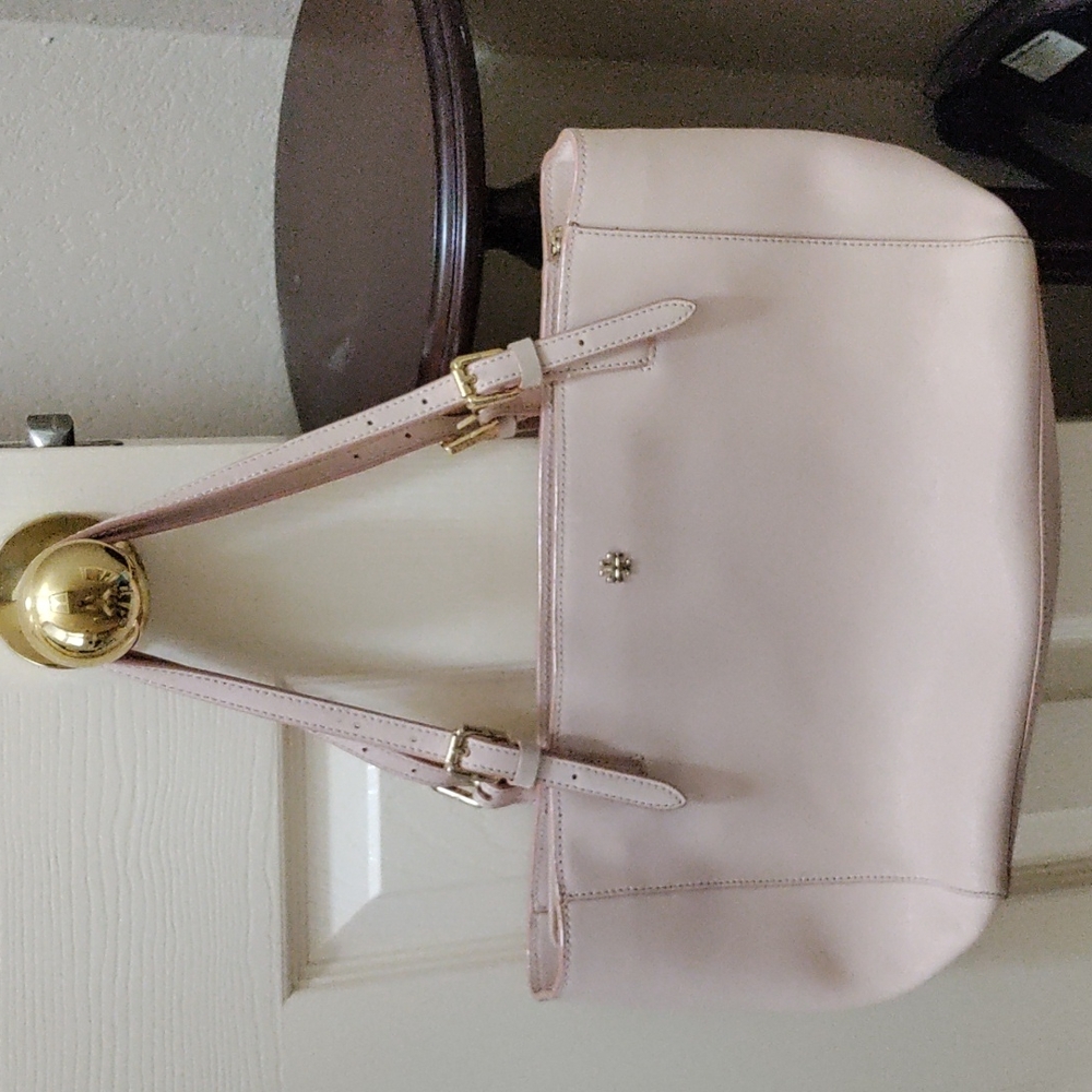 Tory Burch Blush Saffiano York Buckle Tote